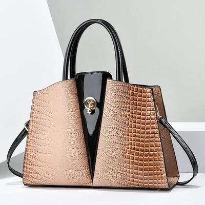 Sac Bandoulière Rétro Classique Sac à Main Tendance Grande Capacité pour Femmes Sac Épaule Motif Crocodile Sac Cabas pour le Travail Femmes