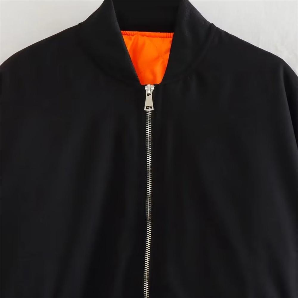 Toamnă/Iarnă Nou Jachetă Pilot din Bumbac cu Croială Lejeră Casual pentru Femei Costum de Baseball Mânecă Lungă Guler Palton