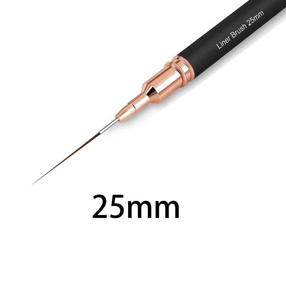 

Black Nail Art Liner Brushes 5Sizes Painting Nail Design Pen /8/12/20/25mm Drawing Tool for Long Lines Thin Details Manicure Pen