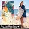 Serviette de plage surdimensionnée de luxe | Serviette légère en microfibre pelucheuse absorbante avec de fortes propriétés d'enveloppement | Convient pour le voyage