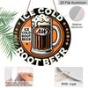 2D Flat, 1pc Vintage Root Beer Metal Wall Sign - Retro Diner Style, 7.87" Round Aluminum Sign for Home, Garage, Cafe, for Cave - Nostalgic 1950s Soda