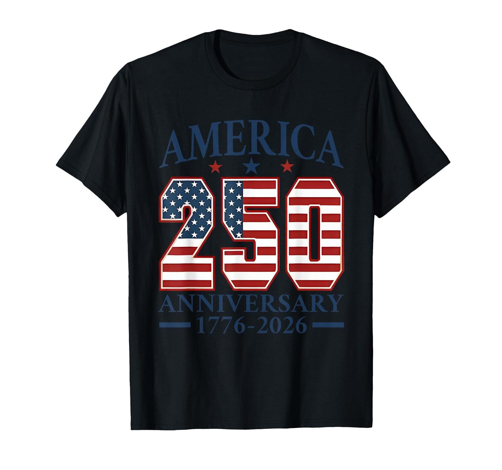 250th Independence Day Freedom T-Shirt for USA Anniversary Celebration S