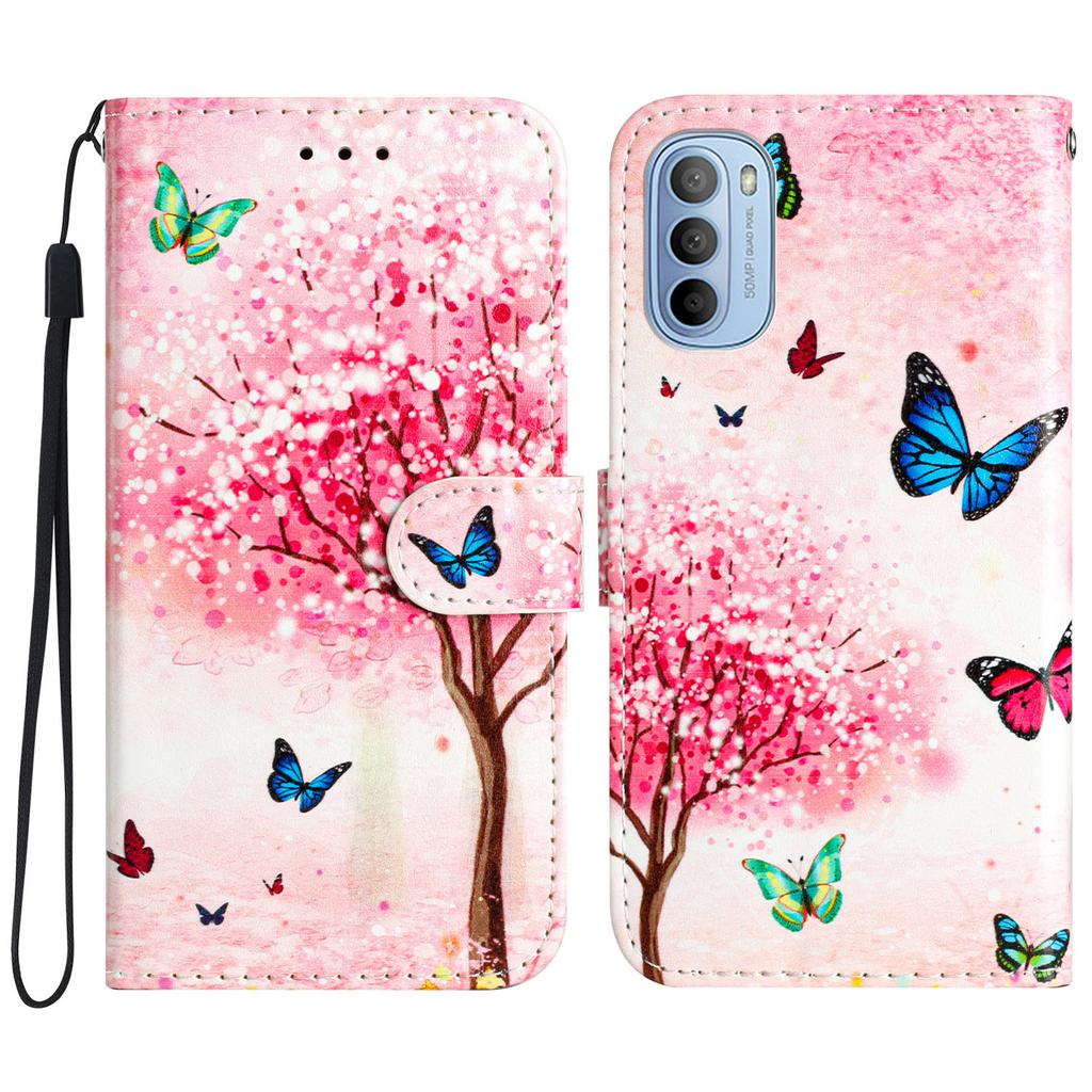For Motorola Moto G31 4G/G41 4G Wallet Phone Case Pattern Printing PU Leather Flip Cover with Stand