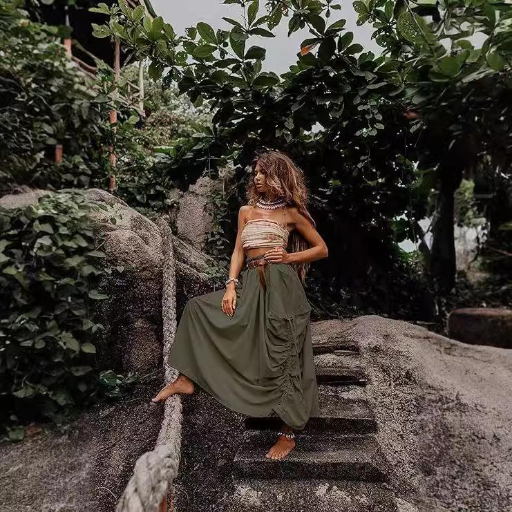 Women'S Summer Fresh Vacation Ecological Commuting Daily Leisure Skirt New Cotton Skirt