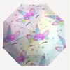 1PC Unicorn Flowers Umbrella-8-Rib Reinforced Portable Folding Travel Suitable for All Seasons Outdoor Daily Use  -J0322