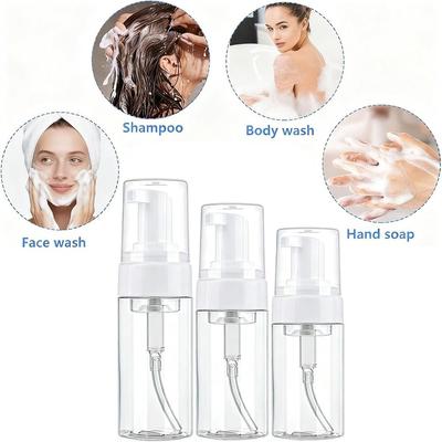 Portable 30/60ml Foam Pump Bottle Clear Plastic Foam Bottle Refillable Bottle Cosmetics Packaging