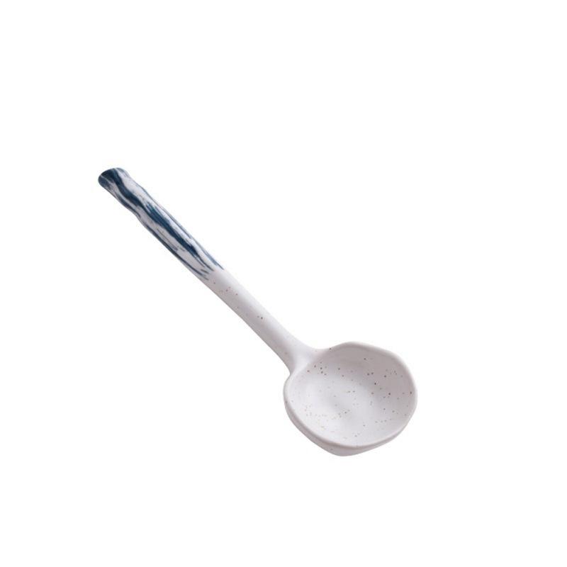 Ceramic Soup Spoon Retro Coffee Spoon Long Handle Spoon Japanese Tableware Eating Spoon Tea Scoop Kitchen Cooking Utensil Tool