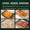Thickened Rectangular Aluminum Foil Container, Heat-Resistant for Oven, Grill, and Air Fryer, Multiple Lid Options