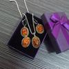 Set de bijuterii cu piatră artificială Mărimea 7-11 Pentru Femei Conjuntos De Joyeria Vintage Set Colier Cercei Femei