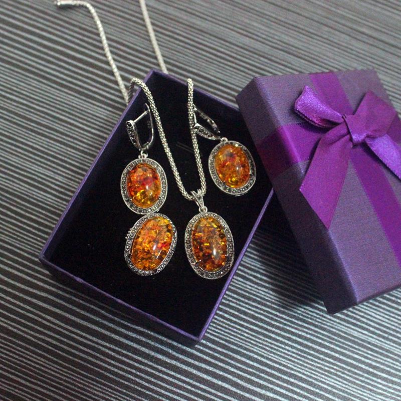 Set de bijuterii cu piatră artificială Mărimea 7-11 Pentru Femei Conjuntos De Joyeria Vintage Set Colier Cercei Femei