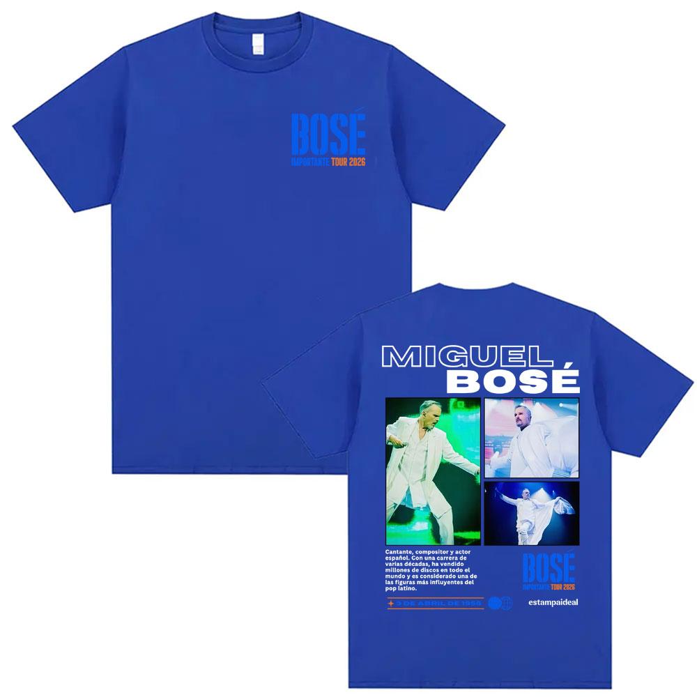 Miguel Bose Importante Tour Graphic Tshirt Unisex Women Harajuku Hip Hop Punk Style T Shirts Casual Cotton Oversized YK Top