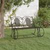 VidaXL 2-Seater Rocking Bench 113 Cm Black Steel 318829