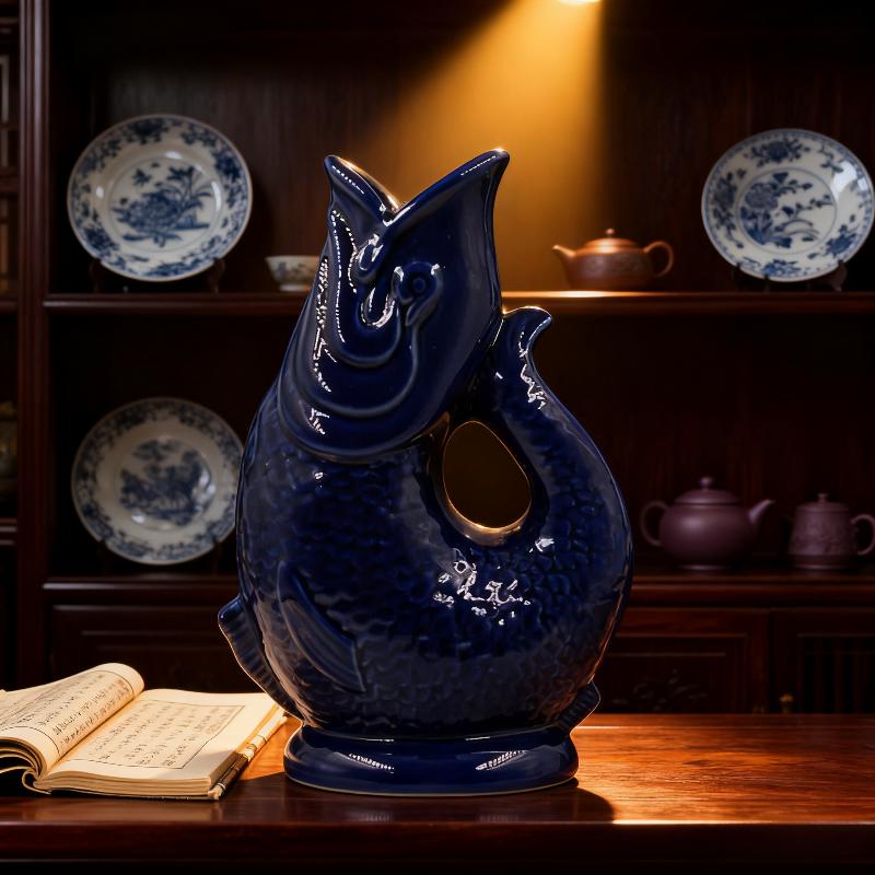 Creative Cocktail Cup Hawaii Ceramic Tiki Mug Fish Shaped Wine Mug Halloween Gift Personalized Ceramic Decorations Accessories