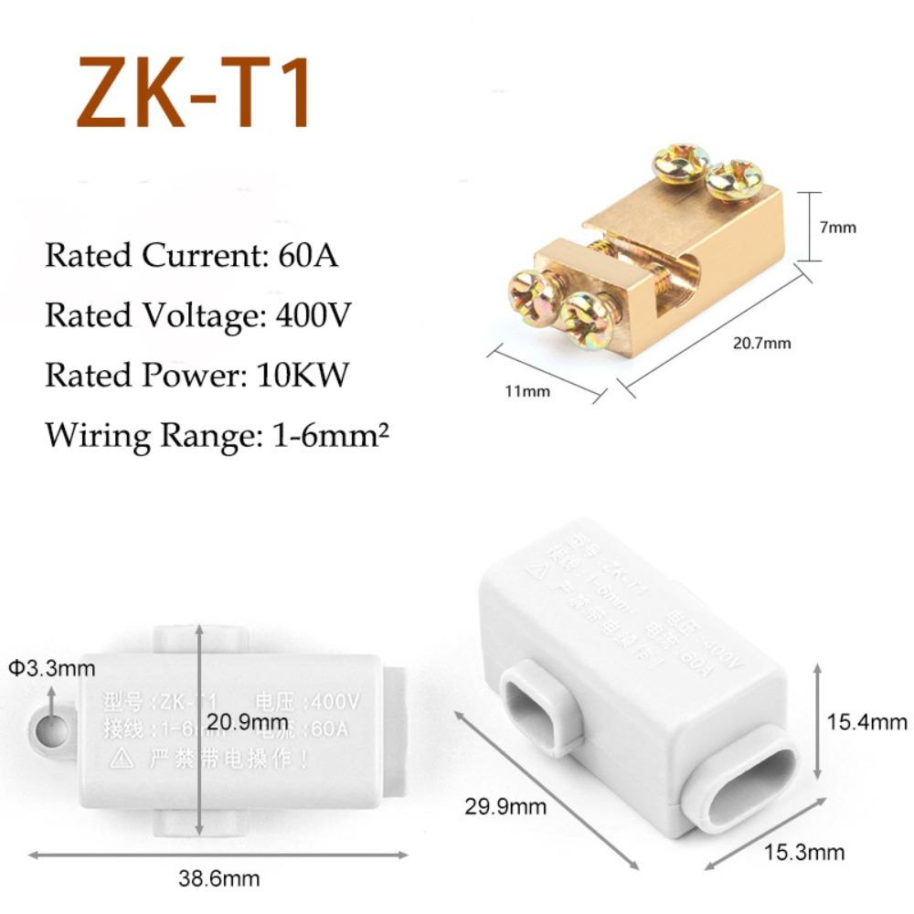 New Conductor Brass High Power Splitter Large Current Universal Quick Terminal Block Fast Connector Electrical