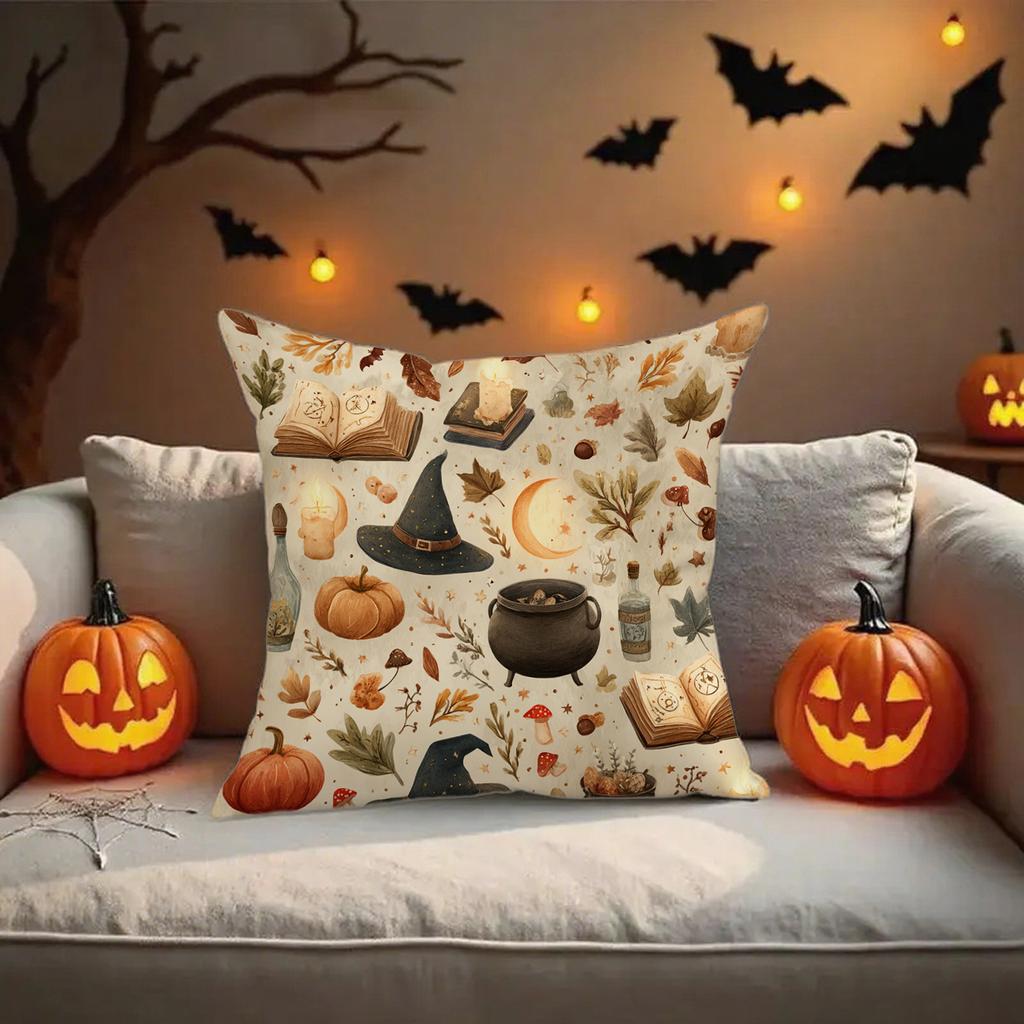Halloween Pumpkin Pattern PillowcaseSuitable for sofa car bedroom decorative cushion cover pillow cover