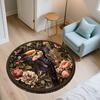 Sheepdogs & Birds Pattern Round rug,Carpet Rug for Living Room Bedroom Playroom ,Non-slip Floor Mat,Holiday Gifts and Birthday Gifts.