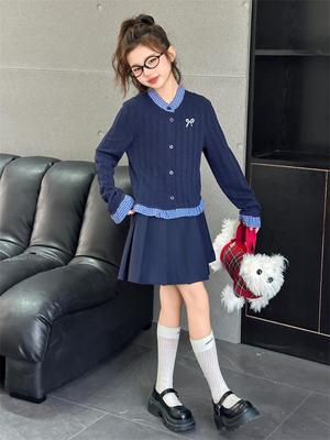 Podzim 2025 Dívčí sukně v korejském stylu: Módní outfit pro velké dívky na začátek podzimu