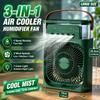 3 In-One Fan Air Conditioner 7-Type LED Light Portable Humidifier Air Conditioner Fan Outdoor Handheld Ice Pack Spray Fan