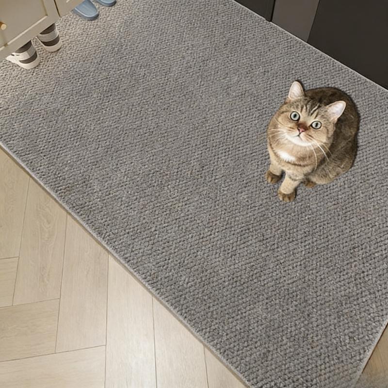 

Solid Color Pet Cat Scratch Pad Wear-resistant Scratch Resistant Anti Slip Absorbent Bathroom Living Room Carpet Easy To Clean S-30x40cm серый