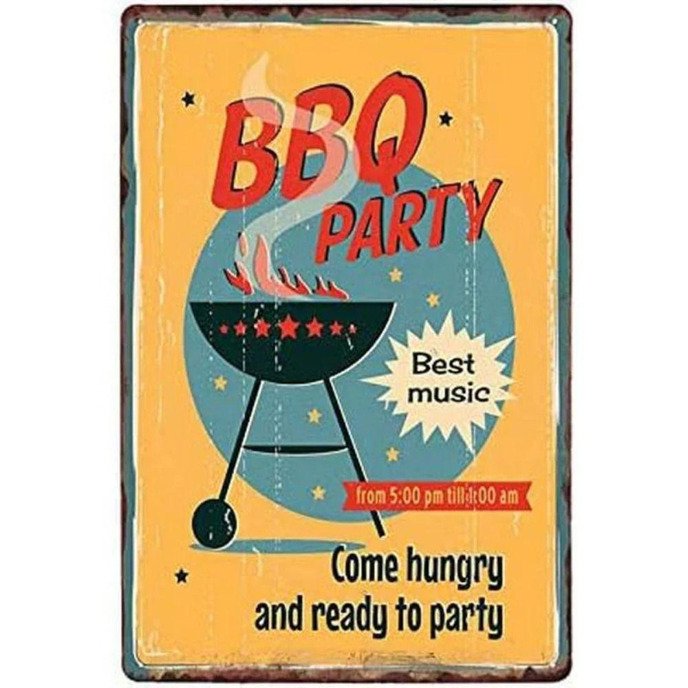 Barbecue BBQ Metal Tin Sign for Cottage 20x30cm