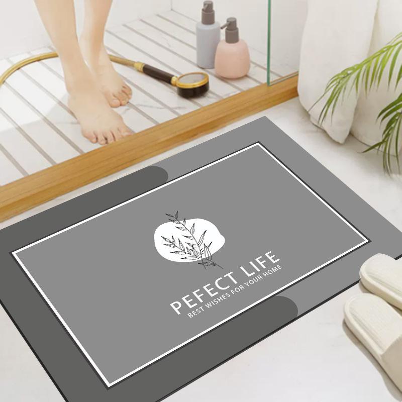 Diatom Mud Bathroom Mat: Soft, Absorbent, Non-Slip, Quick-Drying Custom Foot Mat