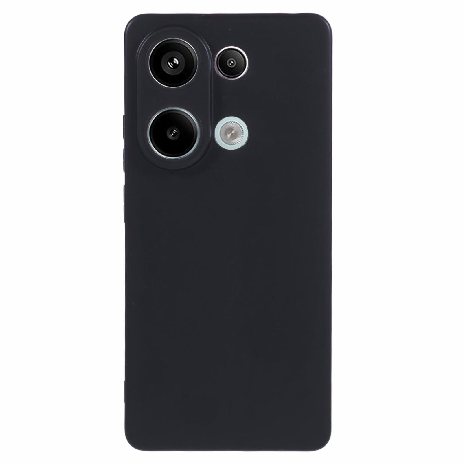 

For Xiaomi Redmi Note 13 Pro 4G/Poco M6 Pro 4G Cell Phone Case Glossy Design TPU Cover Black