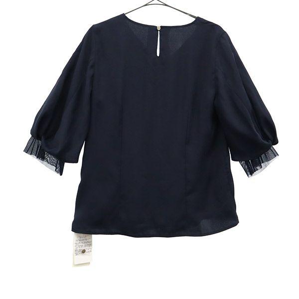 unused Viaggio Blu 7 minutes sleeve blouse 1 Navy shirt Women Used