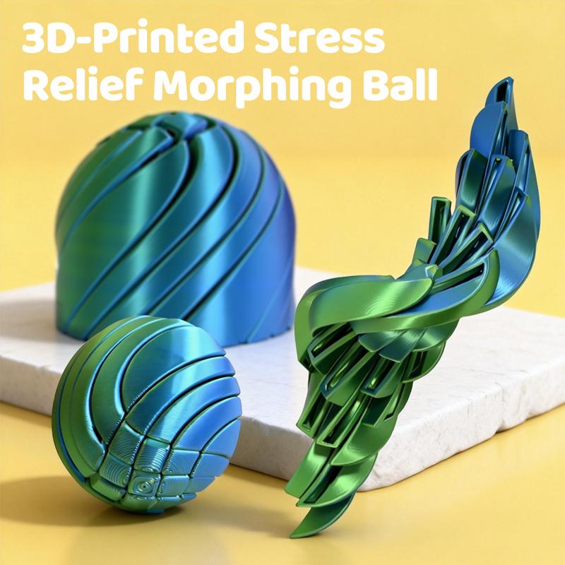 Slijmbal Fidget Speelgoed 3D Geprint Twistsfeer Fidget Speelgoed Tandwiel Vloeibare Stroming Bal Met Roterend Ontwerp Angstverlichtend Speelgoed Cadeaus