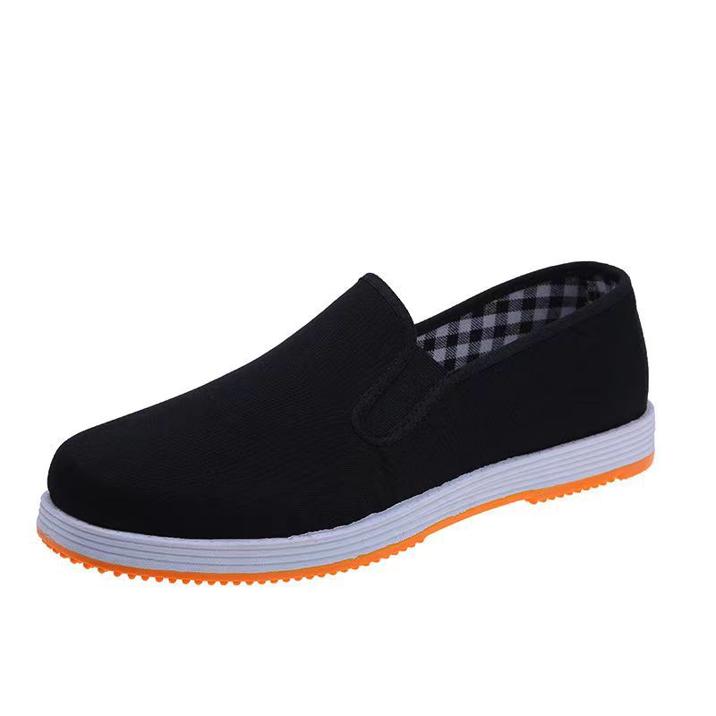 Breathable Summer Canvas Shoes Beijing Cloth Shoes Casual Round Head Beef Tendon Sole Shoes Men's Lasagna Soft Sole Black Cloth Shoes