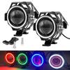 U7 Motorcycle Laser Headlight with Angel Eye Spotlight