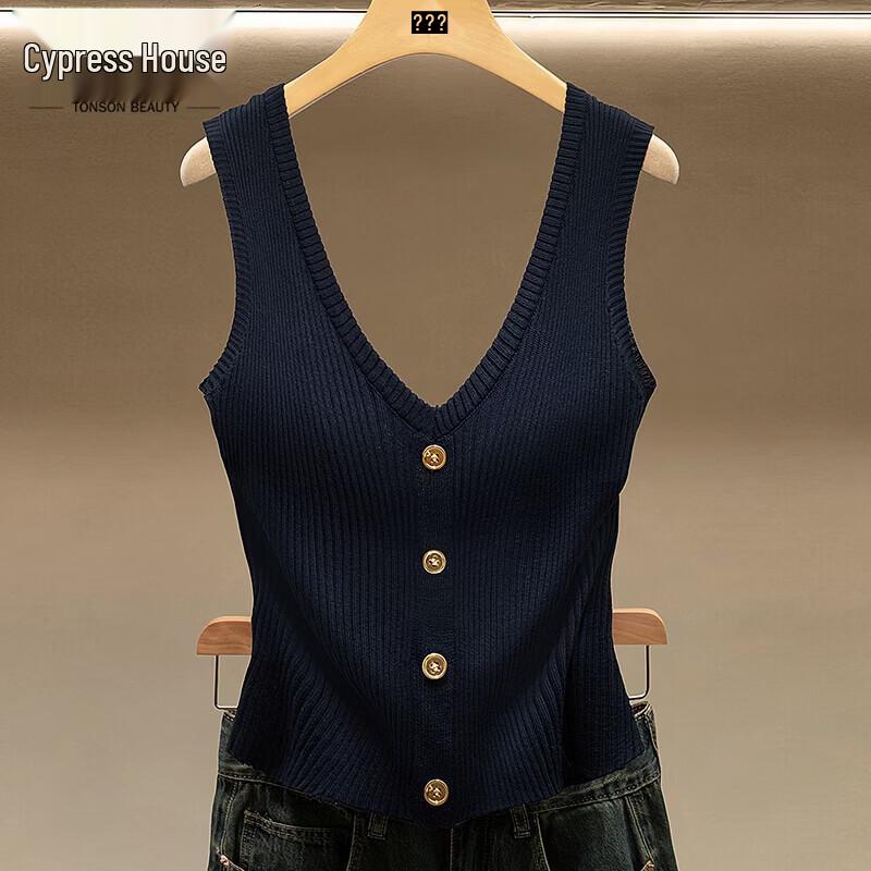 

Women s Solid V-Neck Sleeveless Knit Top One Size