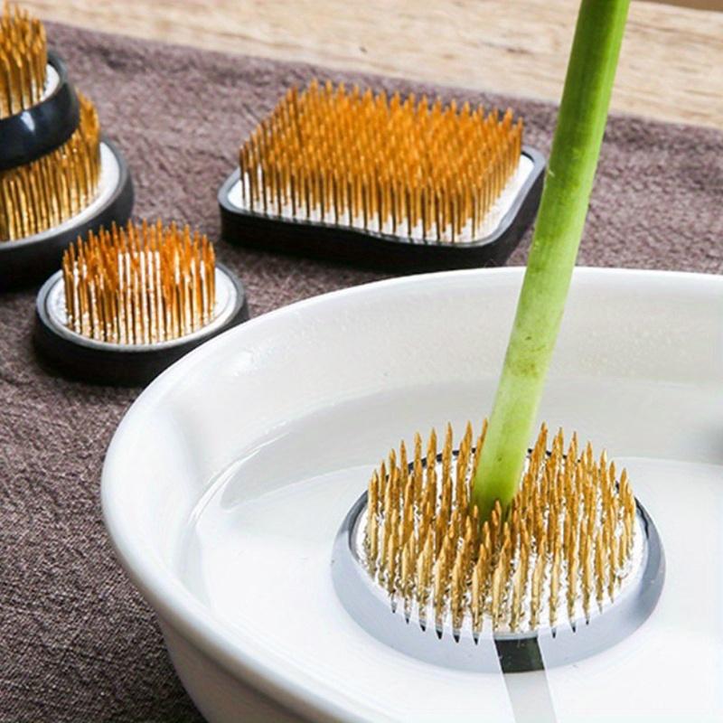 

1 шт. Медный круглый флористический держатель-лягушка, держатель для цветочной композиции и инструмент для фиксации цветов для живых и искусственных цветов