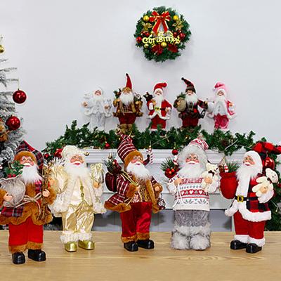 Christmas Santa Ornament Realistic Shape Lovely Scene Layout Festive New Year Decorate Standing Clear Texture Christmas Decorations Gift