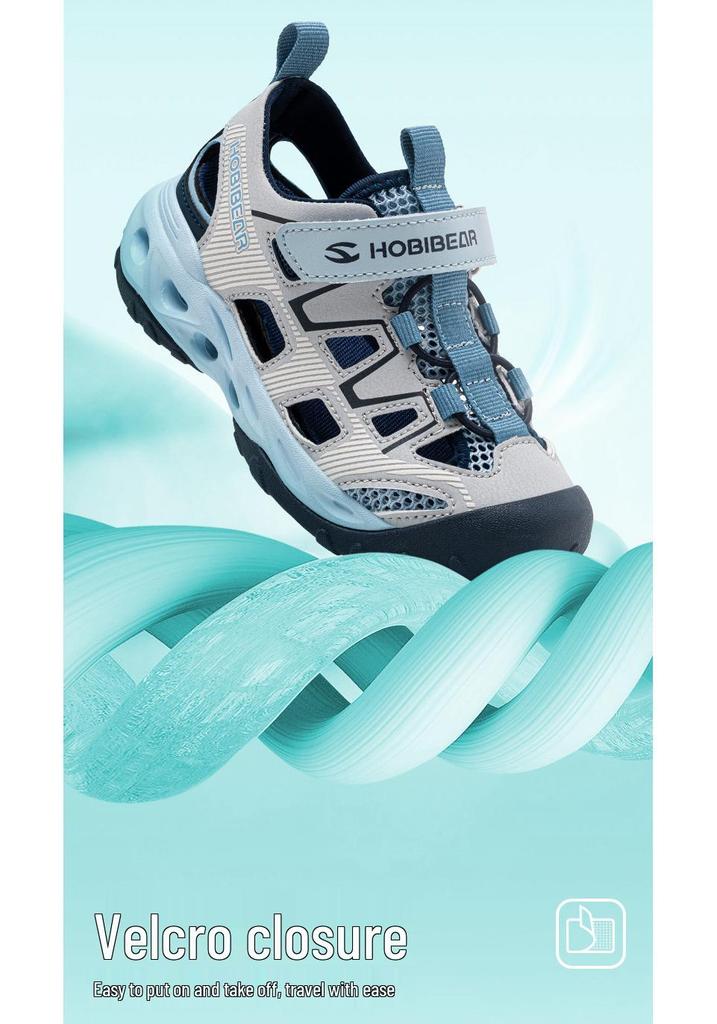 HOBIBEAR Summer Breathable Sports Sandals for Kids