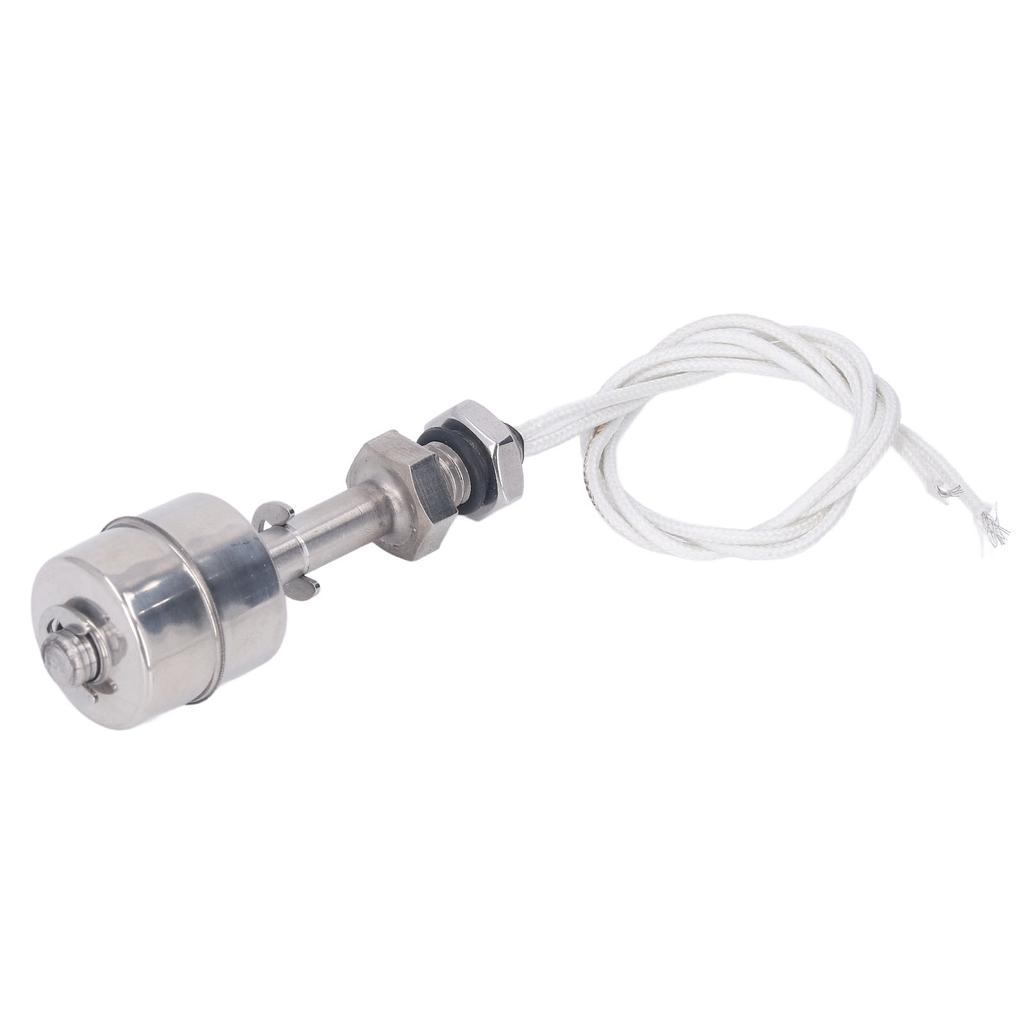 Liquid Level Float Switch 10mm Stroke Stainless Steel Liquid Water Oil Level Switch Sensor 0‑220V 65mm L