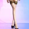 Sexy Polka Point Camellia Golden Lace Aurora Stockings Women Ultra-Thin Glossy Silky Reflective Over-the-Knee Thigh Stockings