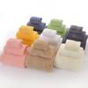 Premium Cotton Towel Set: Bath, Face, and Square Towels - 3-Piece High-Grade Thickened Collection.