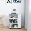 Mobiler Lagerschrank mit Rollen, Beistelltisch für das Wohnzimmer, Aufbewahrungsschrank, 60x35x75 cm