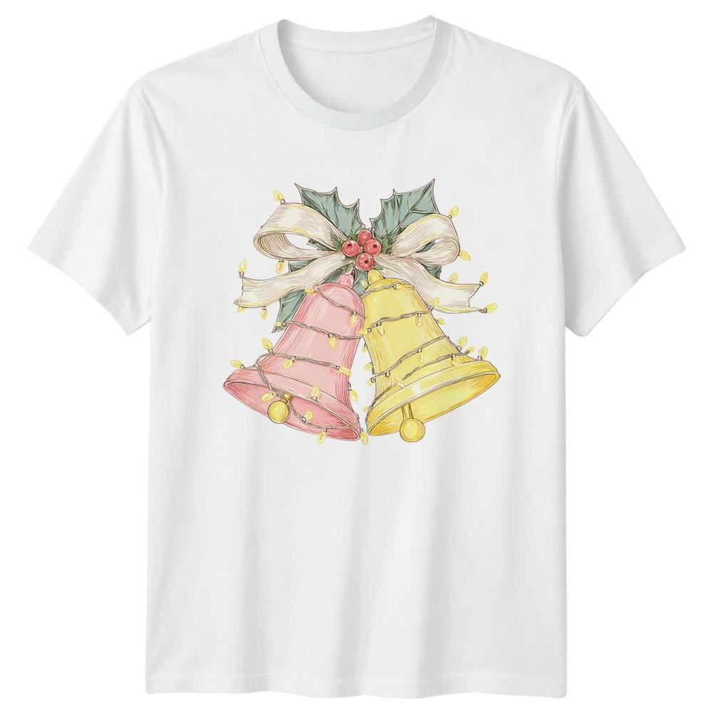 Christmas Bells Holly Holiday Unisexs TShirt Unisexs Tee Graphic Unisex Top S
