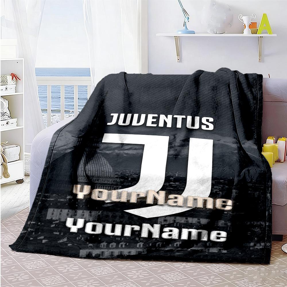 Juventus Customize Text Blanket Cozy Personalized Blanket Ultra-Soft Great for Office Chair Picnics Living Room Home Decor All-Season Use