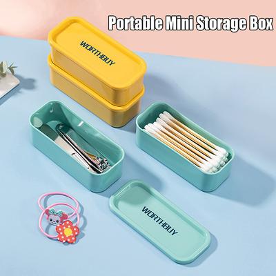 Portable Travel Box Cotton Swab Holder Case Detal Floss Jewelry Organizer Container Dust-Proof Jewelry Accessories Box