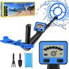 Kids Metal Detector Lightweight 1.2lbs Adjustable 60cm To 79cm Rod Secure Battery Cover Detects Gold Silver Coin Jewelry 10cm Underground Depth