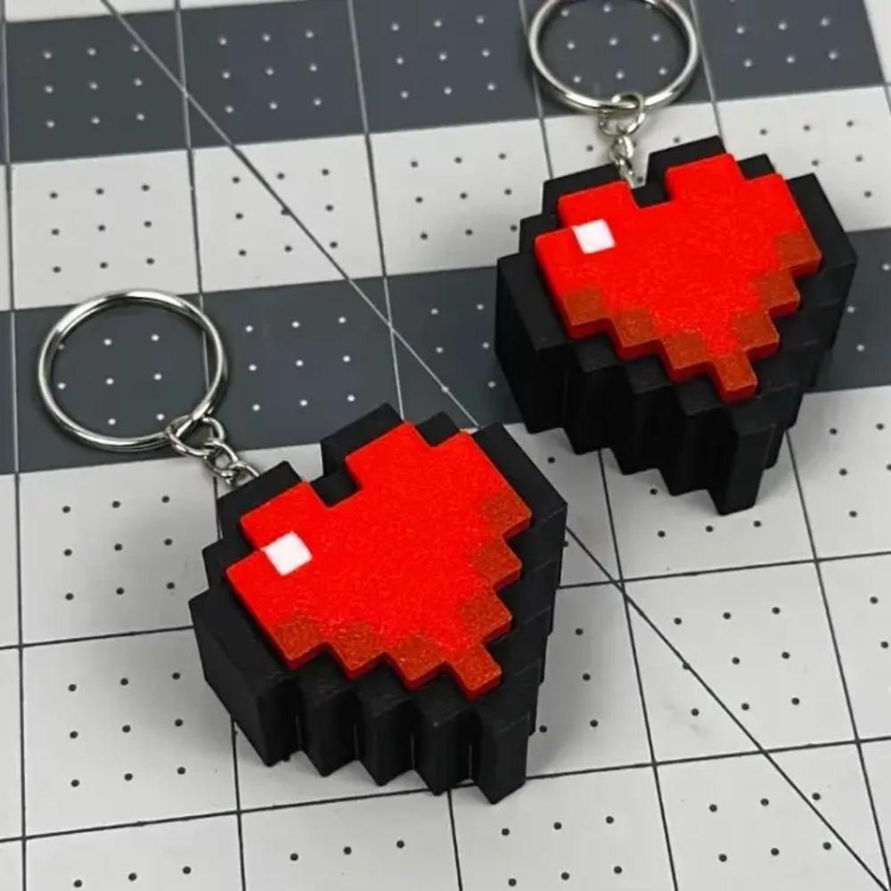 3D printed heart-shaped keychain decompression decoration gift press rebound keychain decompression novelty gift decoration