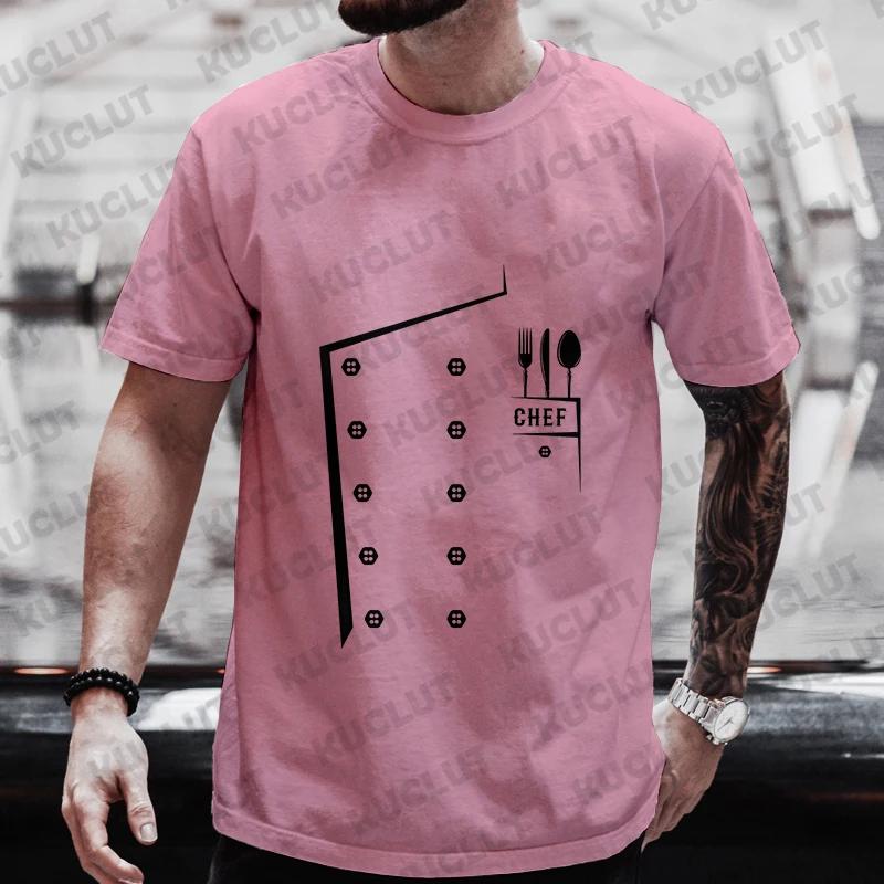 Funny Chef T Shirt Men Short Sleeve Cook Chef Tshirt Fashion Graphic Oneck Summer Short Sleeve Tee Mens Oversized Tshirts