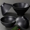 Imitation Porcelain Melamine Bowls Black Food Containers New Ramen Bowl  Tableware