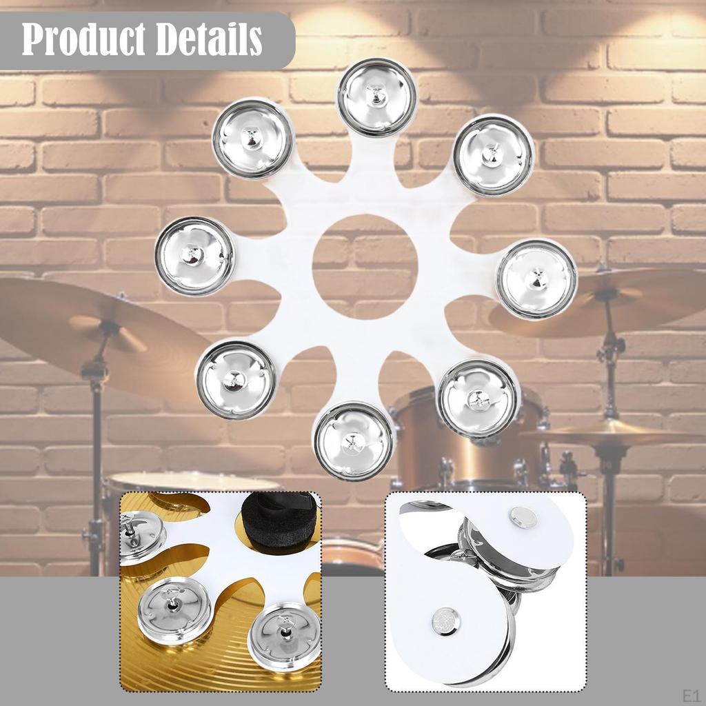 Metal Hi Hat Tambourine Percussion Multiuse Lightweight Musical Educational Drum