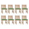 VidaXL Set of 8 Garden Chairs with Cushions, Patio Seats, Dining Chairs, Outdoor Patio Furniture, 3073147