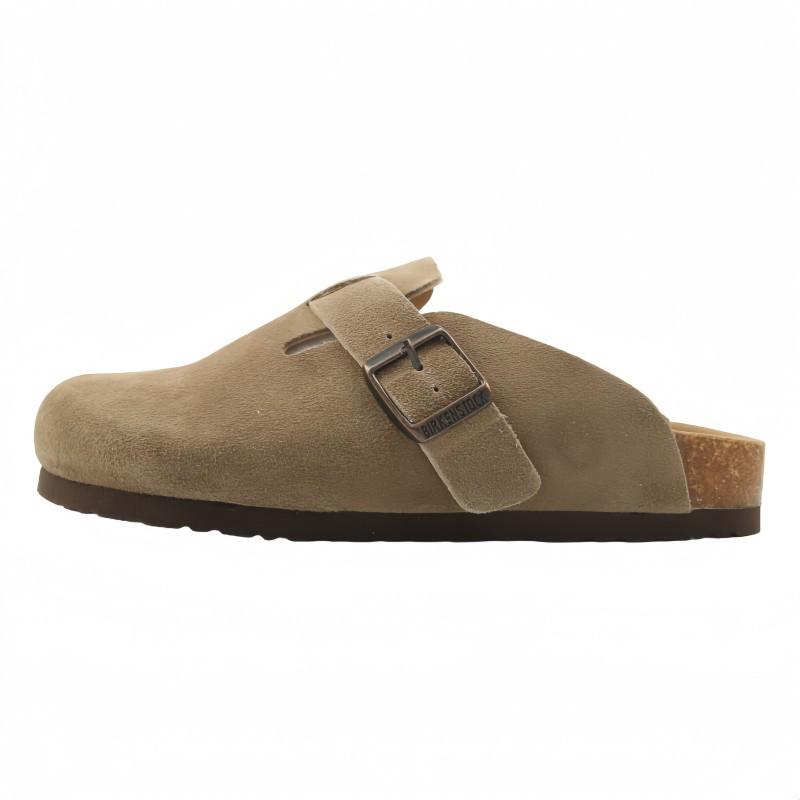 Birkenstock Women's 2025 New Style Genuine Leather Thick Sole Half Slippers for Spring and Autumn