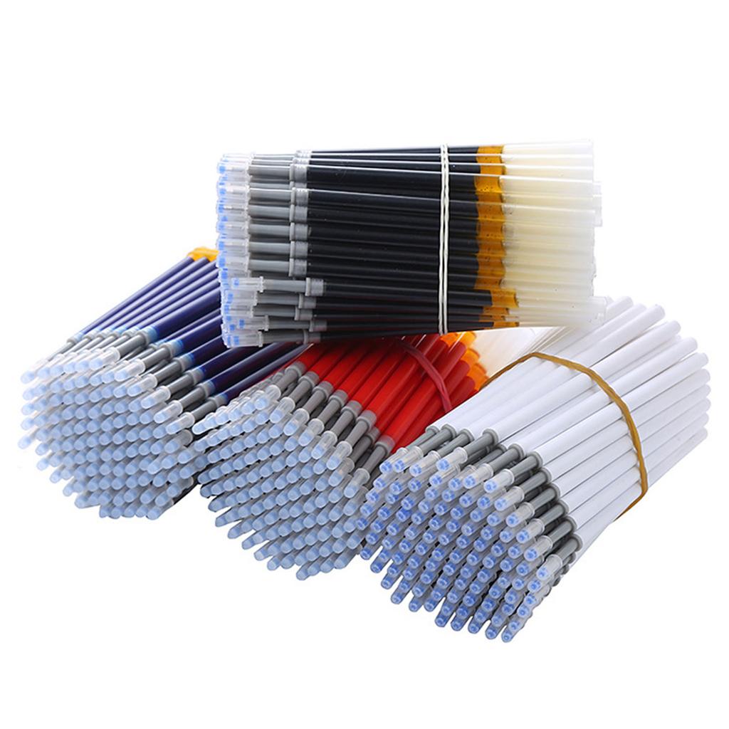 50 Pcs Gel Pen Refills 0.5mm Black/Blue/Red Gel Ink Pen Refills Replaceable Pen Refill School Office Supplies