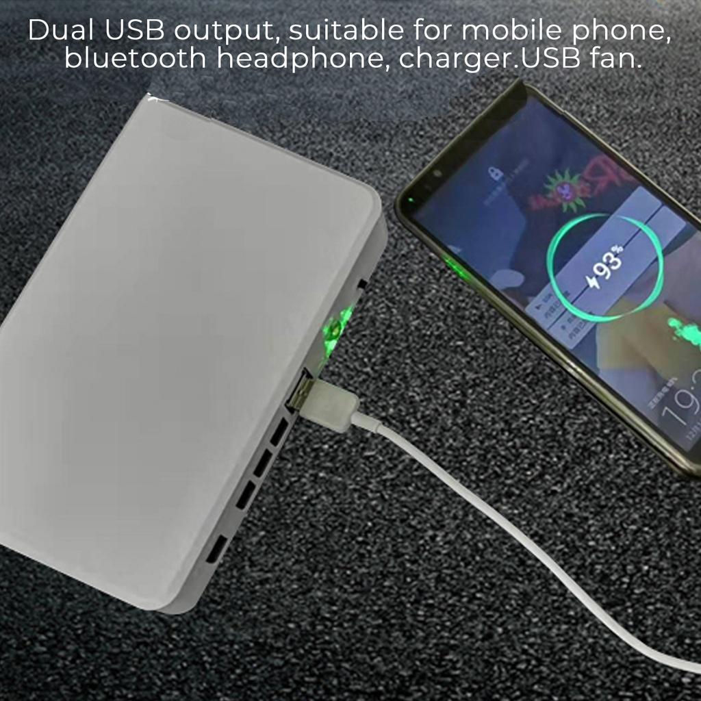 5W Solar Panel Generator Lighting Kit Set 5v USB Solar Charger with 2 LED Light Bulb Emergency Light +1.5A Output Phone Charger